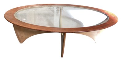 Lot 91 - A mid century teak oval 'Astro' type coffee...