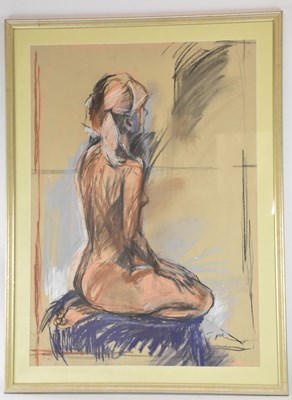 Lot 263 - UNATTRIBUTED; a pastel of drawing of a seated...
