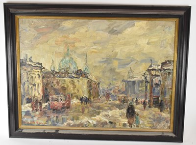 Lot 267 - UNATTRIBUTED; a modern oil on board,...