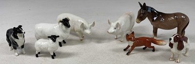 Lot 251 - BESWICK; a group of eight animals, comprising...