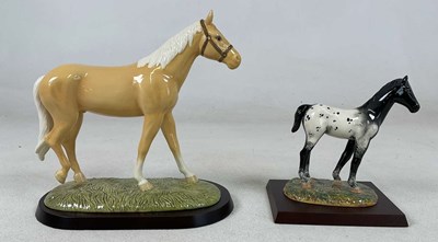 Lot 165 - ROYAL DOULTON; two horses, a Palamino and an...