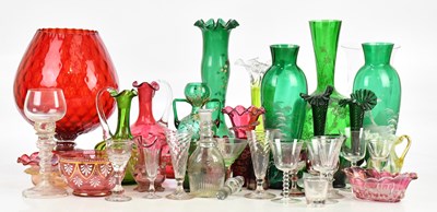 Lot 1684 - A collection of glassware, including sherry...