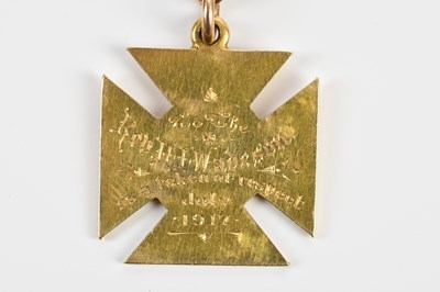 Lot 7 - A yellow metal pendant stamped '18', with...