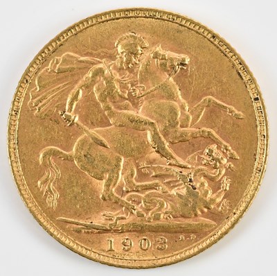Lot 1508 - An Edward VII full sovereign, 1902.