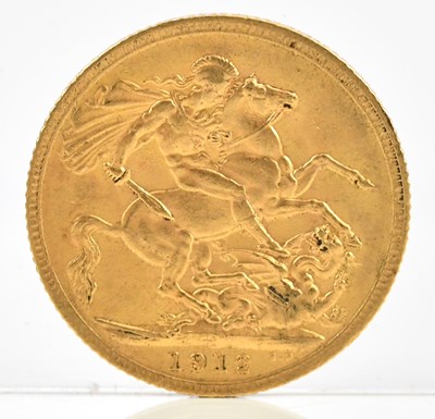 Lot 1510 - A George V full sovereign, 1912.