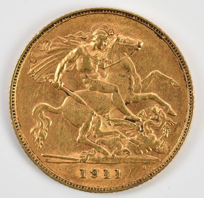 Lot 1479 - A George V half sovereign, 1911.