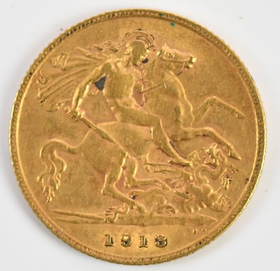 Lot 1480 - A George V half sovereign, 1913.