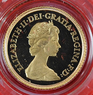 Lot 1486 - An Elizabeth II proof half sovereign, 1980, in...