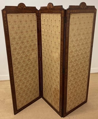 Lot 695 - A 19th century inlaid marquetry walnut...