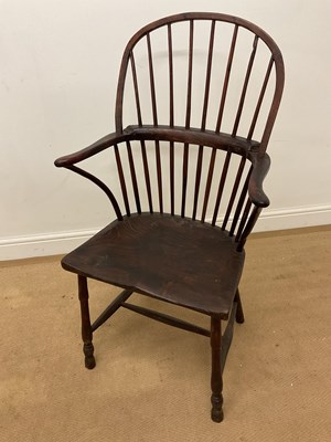 Lot 697 - A circa 1800 West Country Windsor hoop back...