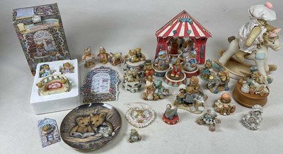 Lot 253 - CHERISHED TEDDIES; a ceramic teddy bear...