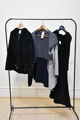 Lot 769 - MAX MARA; a short black faux Persian lamb...