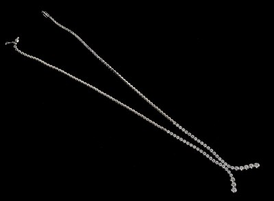 Lot 313 - An 18ct white gold and diamond set necklace,...