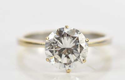 Lot 26 - An 18ct white gold and diamond solitaire ring,...