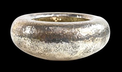 Lot 1040 - A Greek sterling silver bowl with rolled lip,...