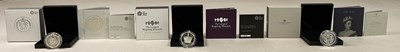 Lot 403 - ROYAL MINT; three £5 Silver Proof Piedfort...