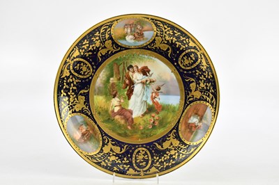 Lot 1648 - VIENNA; a late 19th century hand painted...