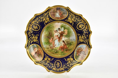 Lot 1649 - VIENNA; a late 19th century footed bowl with...