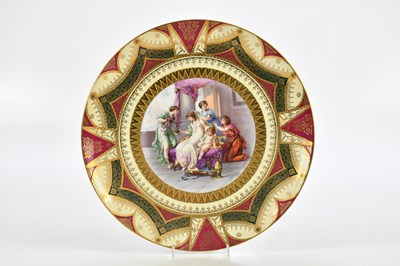 Lot 1650 - VIENNA; an early 20th century circular plate,...