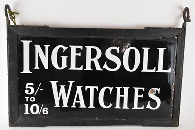 Lot 297 - A vintage black and white enamelled double...