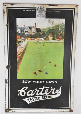 Lot 291 - A vintage enamelled advertising sign, 'Carters...