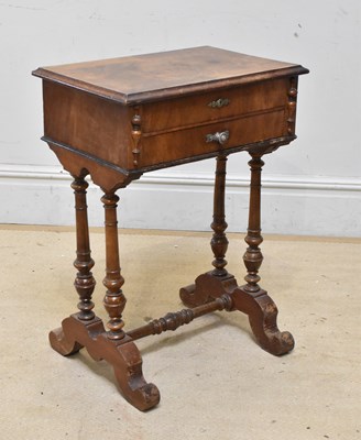 Lot 2168 - A late 19th century French walnut two drawer...