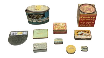 Lot 307 - A collection of nine vintage tins including...