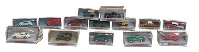 Lot 597 - DINKY; fourteen boxed model vehicles and...