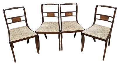 Lot 55 - A set of four reproduction mahogany Regency...