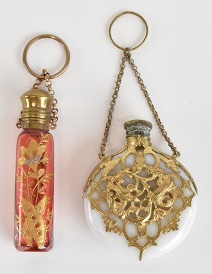 Lot 690 - A late 19th/early 20th century cranberry glass...