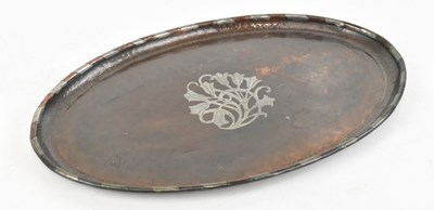 Lot 1718 - HUGH WALLIS; an Arts and Crafts copper and...