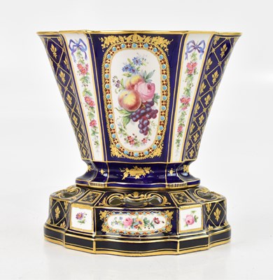 Lot 1590 - SÈVRES; a good 19th century vase on stand of...