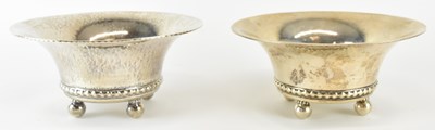 Lot 1033 - C G HALLBERG; a pair of Swedish silver...