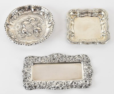 Lot 1134 - A Swedish 830 grade floral decorated circular...
