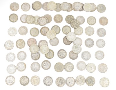 Lot 1463 - Eighty-three Edward VII and later half crowns.