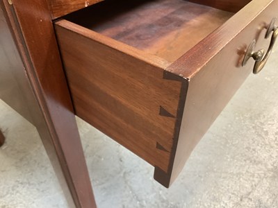 Lot 6 - A pair of reproduction mahogany Georgian style...