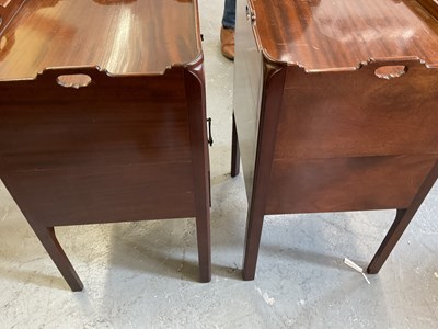 Lot 6 - A pair of reproduction mahogany Georgian style...