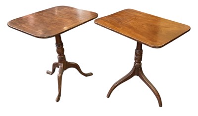 Lot 76 - Two 19th century mahogany rectangular tilt-top...