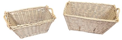 Lot 72 - Two modern wicker twin handled baskets, 75 x...
