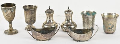Lot 1098 - F J H THOMAS; a pair of Victorian hallmarked...