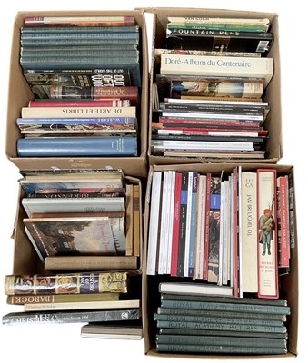 Lot 518 - Four boxes of assorted art books and previous...