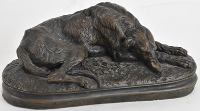 Lot 741 - AFTER PAUL GAYRARD; a bronzed resin figure of...