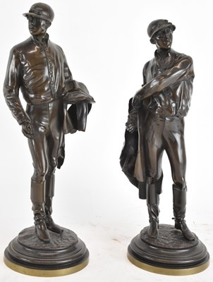 Lot 730 - A pair of late 19th century bronze figures of...