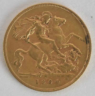 Lot 1691 - An Edward VII half sovereign, 1904.