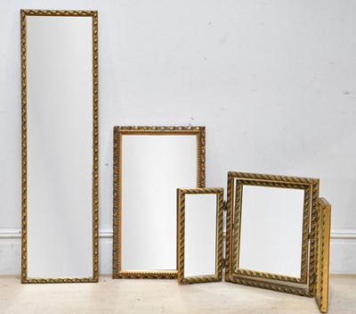 Lot 2032 - A large rectangular gilt framed mirror, approx...