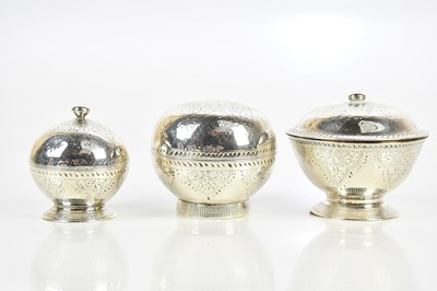 Lot 1241 - THOMAS JOHNSON II; three Victorian hallmarked...