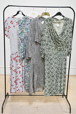 Lot 766 - A vintage French 1930s black and white cotton...