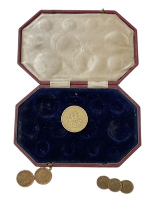 Lot 1736 - Two Charles II shillings converted to a brooch,...