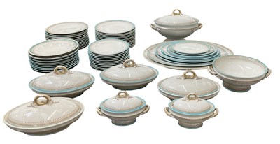 Lot 637 - ROYAL WORCESTER; an extensive turquoise and...