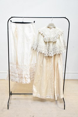 Lot 788 - ELIZABETH EMANUEL; a vintage cream shot silk...